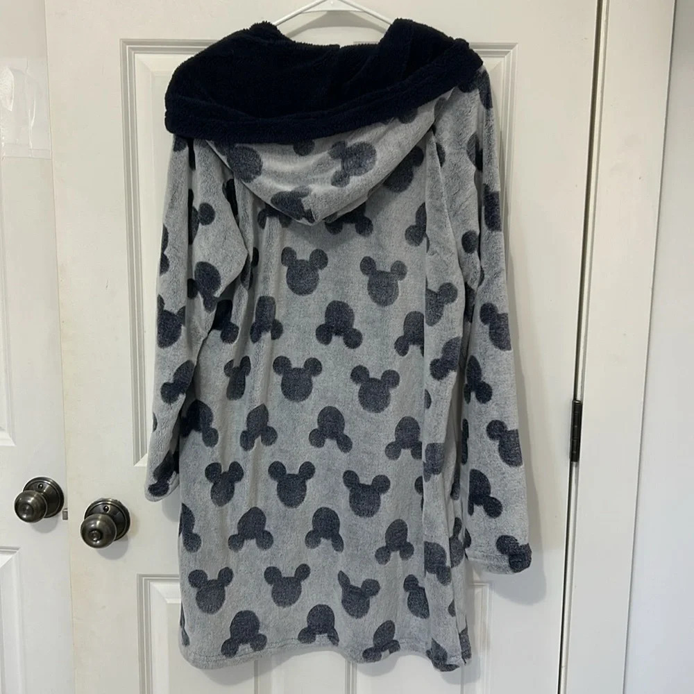 Disney Mickey Mouse Lounger Hoodie pajama pullover Snuggie faux fur one size - Picture 6 of 6